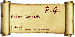 Pelcz Gusztáv névjegykártya